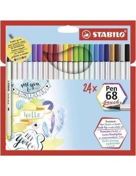 Set de Rotuladores Stabilo Pen 68 brush Estuche Multicolor