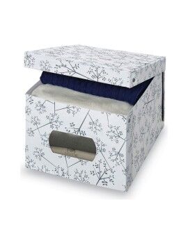 Caja Multiusos Domopak Living 916050 Blanco Blanco/Gris Cartón 42 x 50 x 31 cm