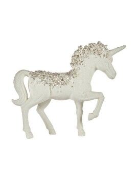 Figura Decorativa Unicornio 9,5 x 31 x 40 cm Blanco Plástico