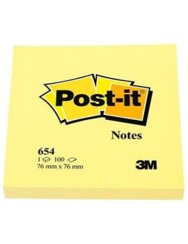 Notas Adhesivas Post-it CANARY YELLOW Amarillo 7,6 x 7,6 cm 24 Piezas 76 x 76 mm