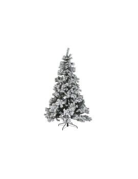 Árbol de Navidad DKD Home Decor Blanco Verde Metal Polietileno Nevado 130 x 130 x 218 cm