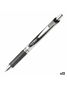 Bolígrafo de gel Pentel Energel XM Klick 0.7 Negro 12 Piezas