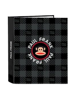 Carpeta de anillas Paul Frank Campers Negro A4 (27 x 33 x 6 cm)