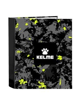 Carpeta de anillas Kelme Jungle Negro Gris Lima A4 (27 x 33 x 6 cm)