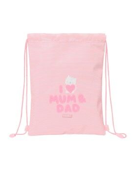 Bolsa Mochila con Cuerdas Safta Love Rosa (26 x 34 x 1 cm)