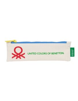 Estuche Escolar Benetton Topitos Blanco (20 x 6 x 1 cm)