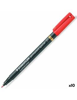 Rotulador permanente Staedtler Lumocolor Rojo 10 Unidades