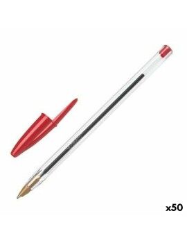 Caneta Bic Cristal Original Vermelho 0,32 mm (50 Unidades)