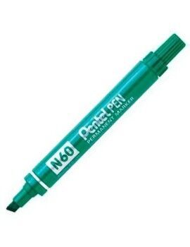 Rotulador permanente Pentel N60 Verde 12 Piezas