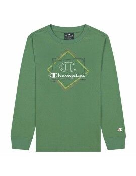 Camiseta de Manga Larga Infantil Champion Athletic Crewneck  Verde