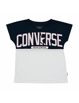 Camiseta de Manga Corta Infantil Converse Worldwide Azul oscuro