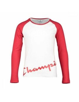 Camiseta de Manga Larga Infantil Champion Blanco