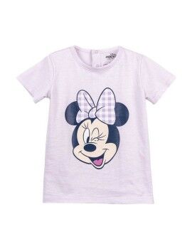 Camiseta de Manga Corta Infantil Minnie Mouse Morado