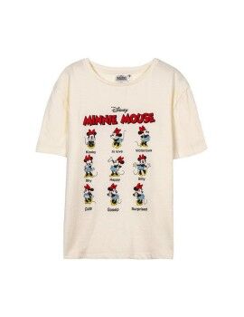 Camiseta de Manga Corta Infantil Minnie Mouse Beige