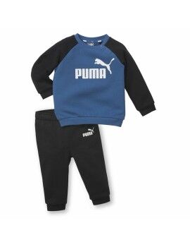 Chándal Infantil Puma Minicats Essentials Raglan Negro Azul