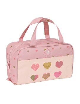 Neceser Escolar Glow Lab Hearts Rosa 31 x 14 x 19 cm