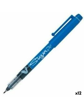 Boligrafo de tinta líquida Pilot V Sign Pen Azul 0,6 mm (12 Unidades)