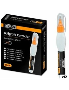 Lápis Corretor Ingraf 8 ml (12 Unidades)