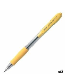 Bolígrafo Pilot Supergrip Amarillo 0,4 mm (12 Unidades)