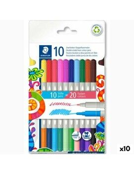 Conjunto de Canetas de Feltro Staedtler Noris 3280 Multicolor (10 Unidades)