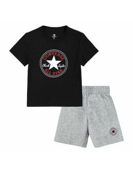 Conjunto Deportivo para Niños Converse Core Tee Ft Short Negro Gris Bebés