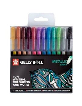 Set de Bolígrafos Talens Sakura Gelly Roll Metallic 12 Piezas