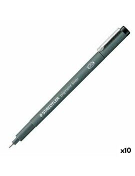 Rotuladores Staedtler Pigment Line Negro (10 Unidades)