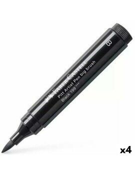 Rotuladores Faber-Castell Pitt Artist Pincel Negro (4 Piezas)