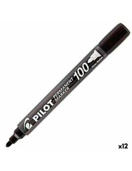 Rotulador permanente Pilot Sca-100 Negro (12 Unidades)