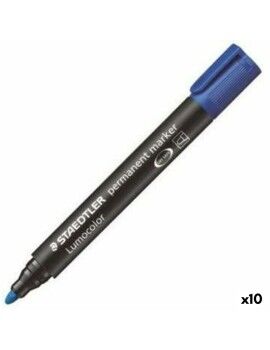 Rotulador permanente Staedtler Lumocolor 352-3 Azul (10 Unidades)