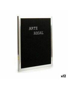 Cuadro Plateado Negro Panel 144 Letras (2,5 x 50,5 x 40,5 cm) (12 Unidades)