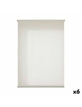 Estore de enrolar 120 x 180 cm Poliéster Creme Plástico (6 Unidades)