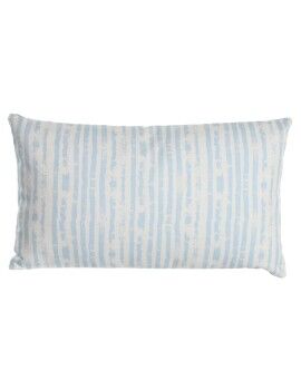 Almofada DKD Home Decor 50 x 15 x 30 cm Riscas Azul Branco Mediterrâneo