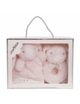 Doudou    Cor de Rosa Coelho Guizo 30 x 30 cm