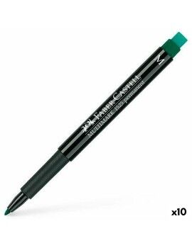 Rotulador permanente Faber-Castell Multimark 1525 M Verde (10 Unidades)