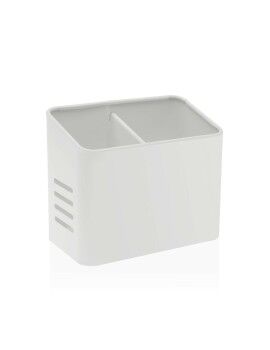 Organizador de Talheres Versa Branco Metal Aço 9,5 x 16 x 13,5 cm