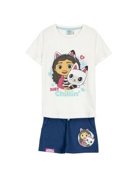 Pijama Infantil Gabby's Dollhouse Azul Beige