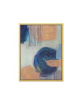 Pintura Romimex Blauwe Tela Abstrato 60 x 80 x 4 cm