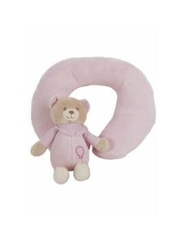 Almofada Cervical Lulu Cor de Rosa Urso de Peluche 20 x 24 cm