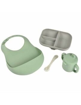 Set de Vajilla Béaba Verde 4 Piezas Silicona