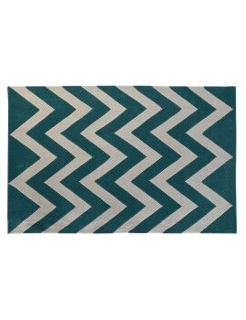 Alfombra DKD Home Decor Poliéster Zig-zag Bicolor 120 x 180 x 2 cm