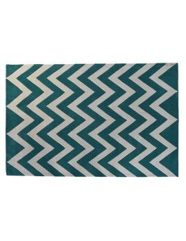 Alfombra DKD Home Decor 160 x 230 x 2 cm Poliéster Zig-zag Bicolor