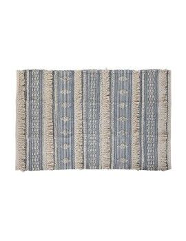 Tapete DKD Home Decor 180 x 120 x 2 cm Azul Algodão Branco Boho