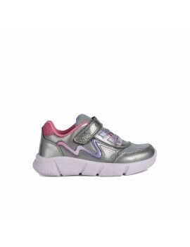 Zapatillas Deportivas Infantiles Geox Aril Gris Plateado