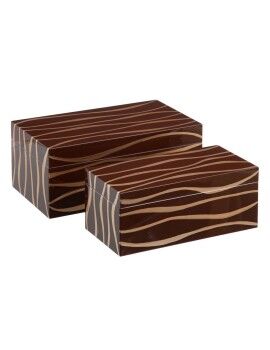 Caixa Decorativa 35 x 20 x 15 cm Zebra DMF (2 Unidades)