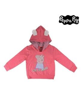 Camisola com Capuz Menina Peppa Pig 74230 Cor de Rosa