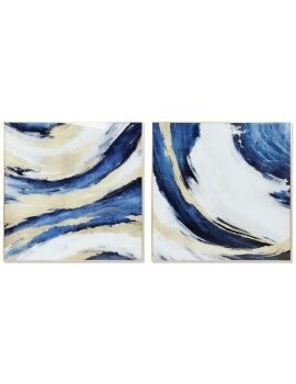 Pintura DKD Home Decor 100 x 2,5 x 100 cm Abstrato Moderno (2 Unidades)