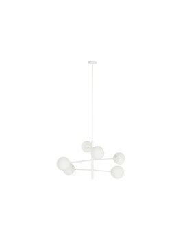 Candeeiro de teto DKD Home Decor 96 x 73 x 50 cm Cristal Metal Branco 50 W