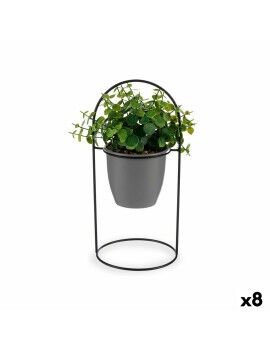 Planta Decorativa Folhas Redonda Metal Plástico 21 x 30 x 21 cm (8 Unidades)