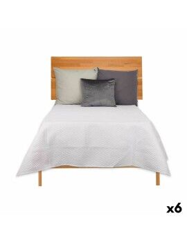 Colcha Reversible 180 x 260 cm Blanco (6 Unidades)